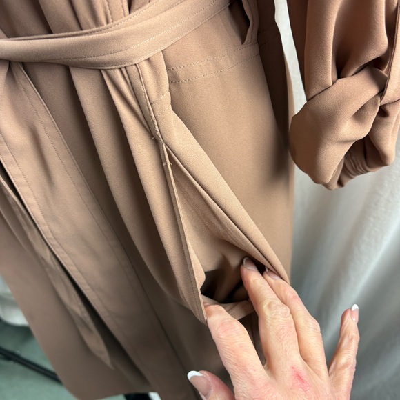 Artizia Babaton Quincey Jacket Lightweight Tan Trench Drape S - Picture 10 of 12